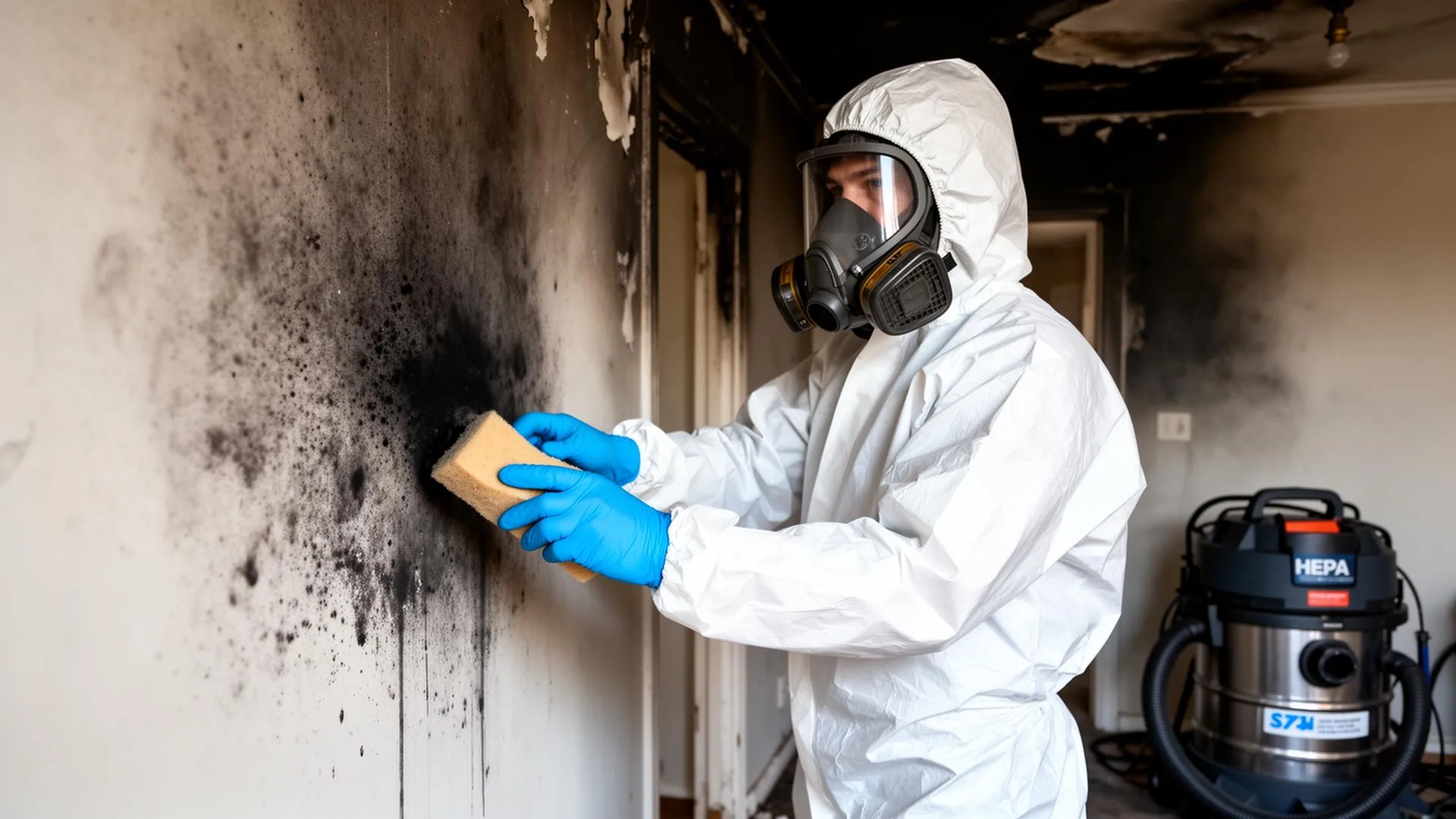 Guardian Restoration fire and smoke damage cleanup technician